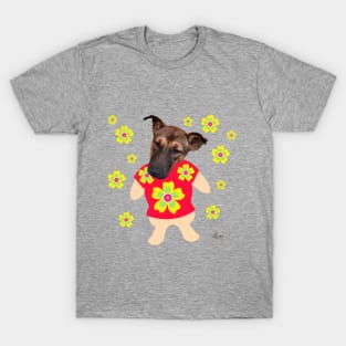 Ting Funny Cartoon Lovely Dog. T-Shirt